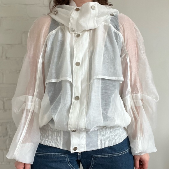 FenG CHen WANG Sheer White Jacket Luxury Size Large - Picture 10 of 16